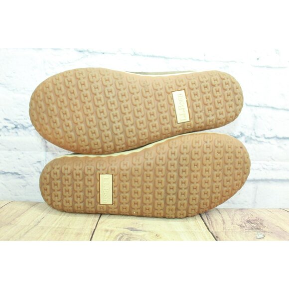 LL Bean Cement Suede Slip-On Fleece Lined Mountain Moccasin Slippers Size 9 M - Picture 9 of 9